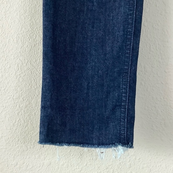 RAG & BONE Mid-Rise Ankle Skinny Jeans Slim Fit Frayed Hem Dark Wash Size 29 - Picture 4 of 9
